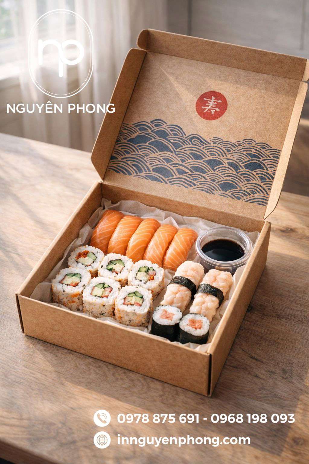 Hộp sóng bồi kraft đựng thức ăn 